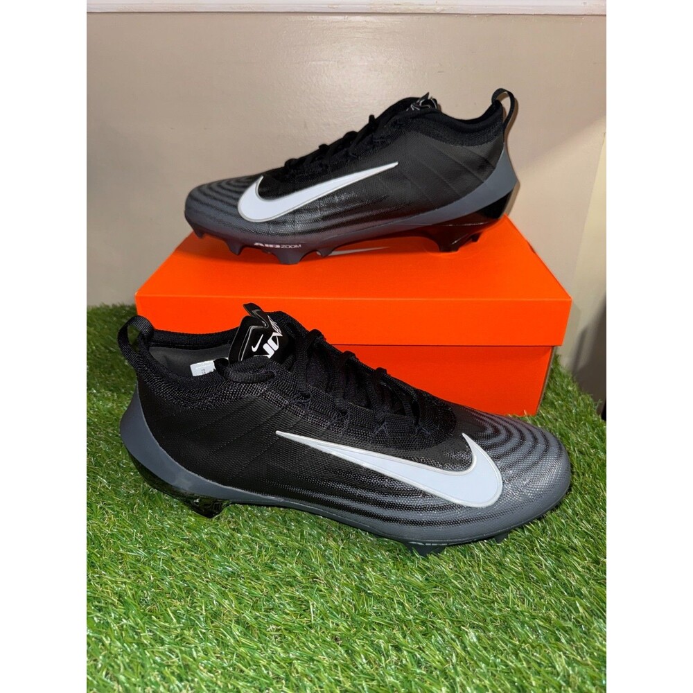 Men's 12 W Nike Zoom Vapor Elite PE Football Cleats Triple Black HV2724-001 NEW